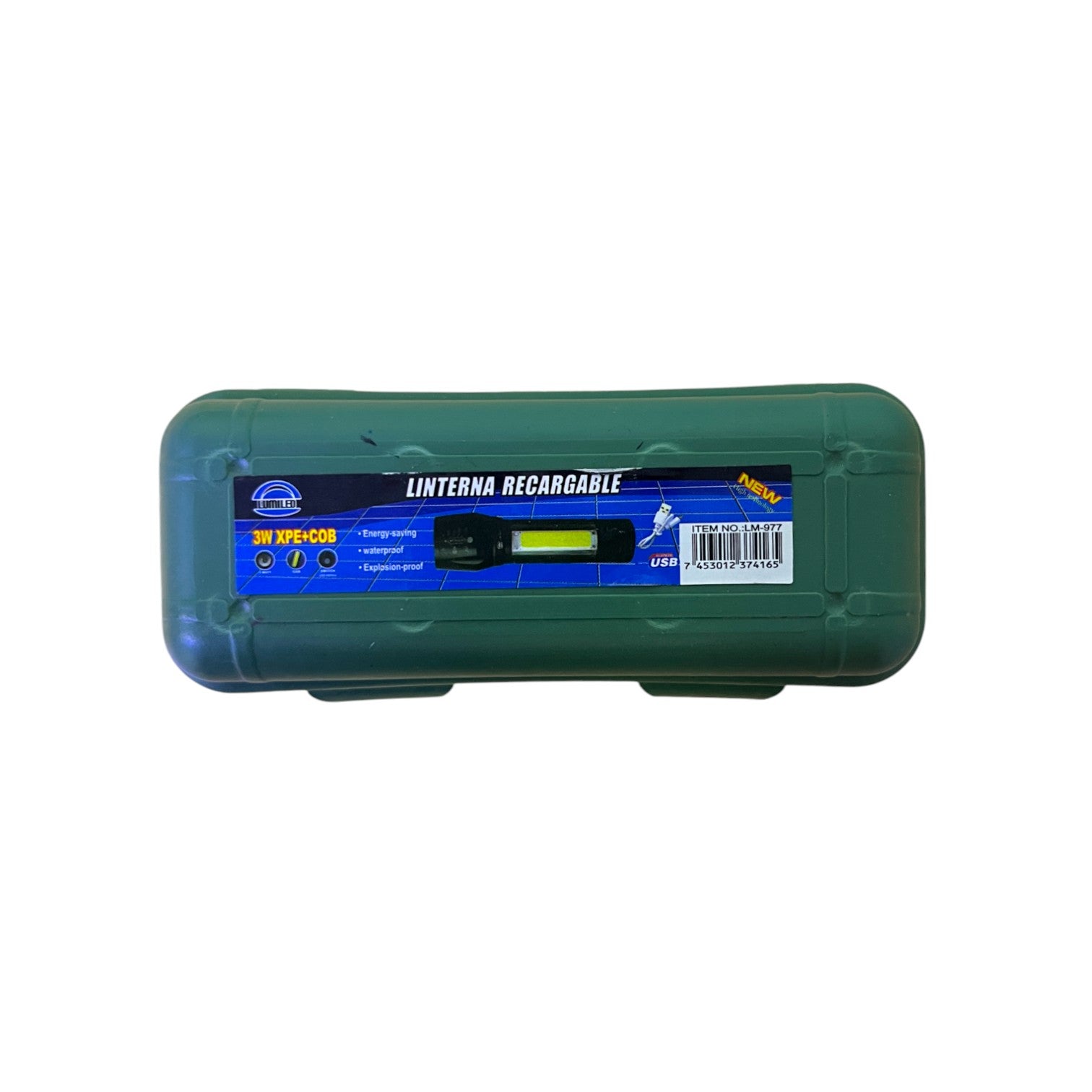 LINTERNA RECARGABLE VERDE 10CM LINTERNA RECARGABLE VERDE 10CM
